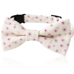 Lilac flower bow tie